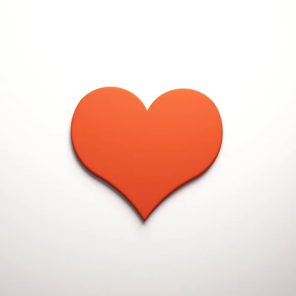 Fürsorgliches Herz, 3D-Darstellung — Stockfoto