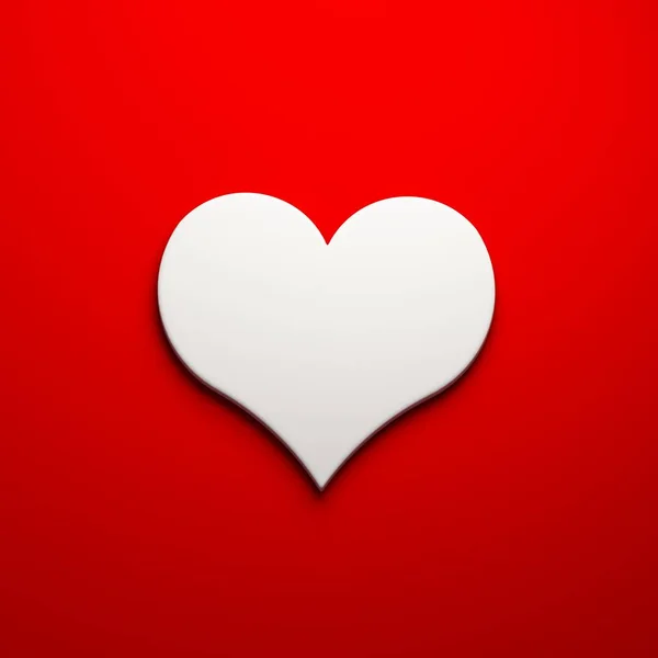 Troskliwego serca, 3d render ilustracja — Zdjęcie stockowe