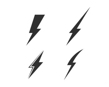 Yıldırım, elektrik güç vektör set