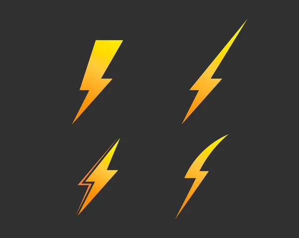 Lightning Bolt Power Vektor Ange Design Illustration — Stock vektor
