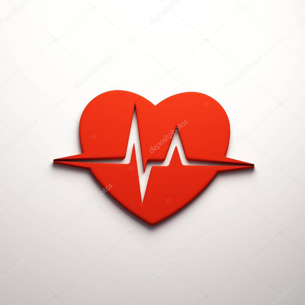 3D Heart beat cardiogram render