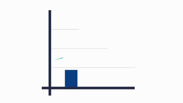 Diagram wykresów wykresu ze strzałką, animacja wideo — Wideo stockowe