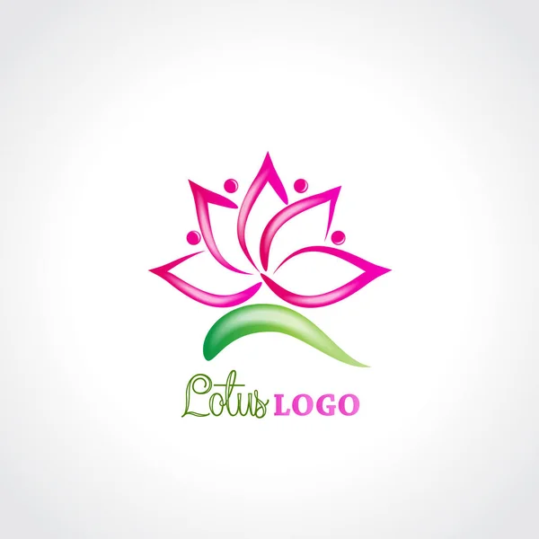 Vecteur fleur rose lotus — Image vectorielle