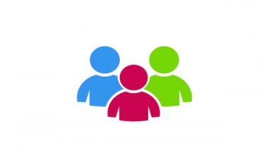 Takım çalışması insanlar topluluğu. Video Animasyon