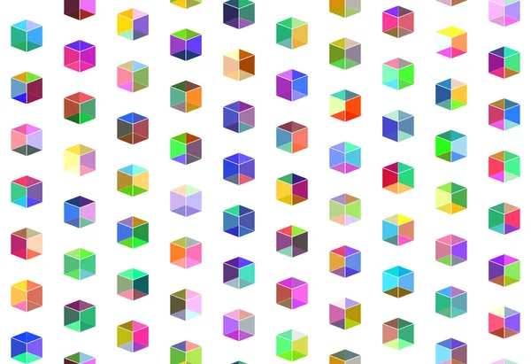 Різнокольорові Прозорі Кубики Безшовний Візерунок — стокове фото