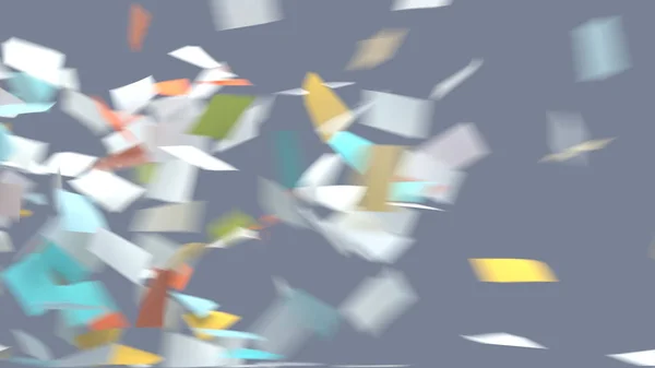 Летающие Листы Цветной Бумаги — стоковое фото