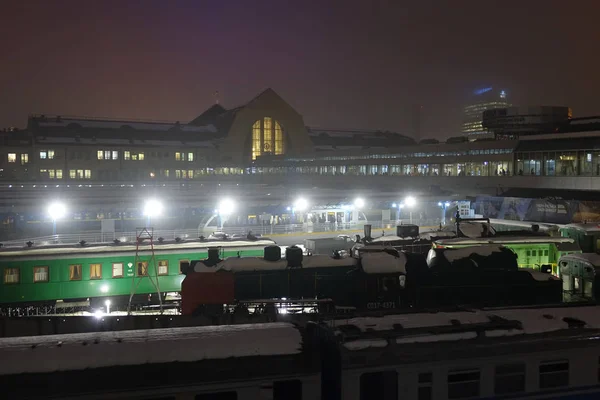 Київ Січня 2019 Центральний Залізничний Вокзал Зимовий Вечір — стокове фото