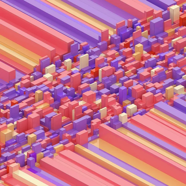 Struttura Cubo Lineare Multicolore — Foto Stock