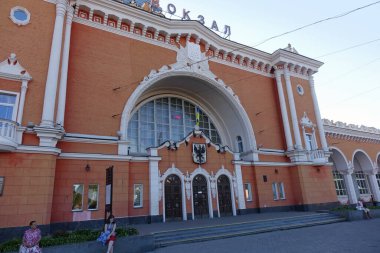 Ukrayna, Chernihiv 'in tarihi mimarisi. Tren istasyonu.
