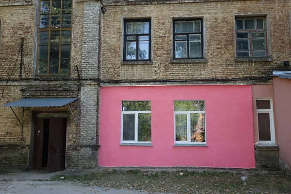 Renovation Facade Old House — Stock Photo, Image