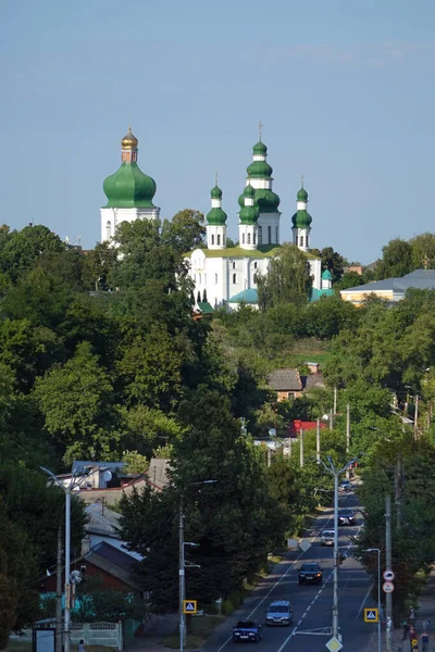 Arquitetura Cristã Histórica Yeletskyi Dormition Monastery Chernihiv Ucrânia — Fotografia de Stock