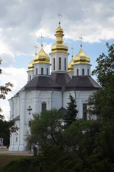 Arquitetura Cristã Histórica Catedral Santa Catarina Chernihiv Ucrânia — Fotografia de Stock