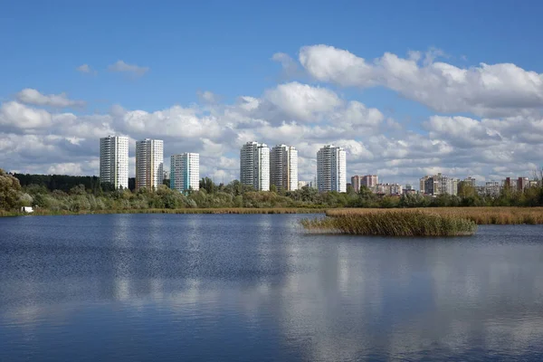 Landskap Utopisk Stad — Stockfoto