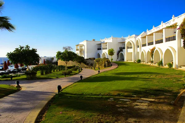 Sharm Sheikh Egipto Marzo 2018 Los Patios Magnífico Hotel Blanco — Foto de Stock