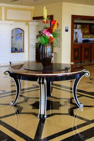 Sharm Sheikh Egypt March 2018 Interior Hotel Lobby Reception Marble — Stock Photo, Image
