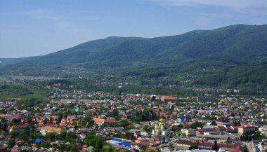 Yüce görünümünden renkli bir kuş bakışı için residentia içinde evler