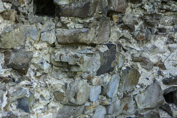 Stare Kamienne Wyblakłe Ten Pęknięty Wyblakły Rozbita Ściana Raz Majestatyczny — Zdjęcie stockowe