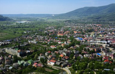 Yüce görünümünden renkli bir kuş bakışı için residentia içinde evler
