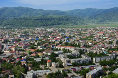 Yüce görünümünden renkli bir kuş bakışı için residentia içinde evler