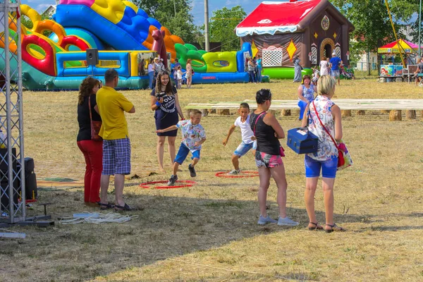 Zarechany Ukraina Czerwca 2018 Spotkanie Mieszkańców Festiwalu Wiosce Zarechany Wydarzenia — Zdjęcie stockowe