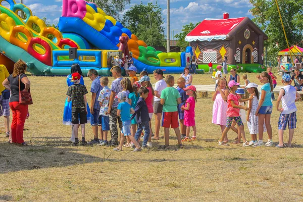 Zarechany Ucrania Junio 2018 Reunión Residentes Festival Del Pueblo Zarechany — Foto de Stock