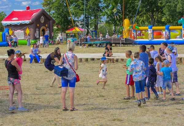 Zarechany Ukraine June 2018 Meeting Residents Festival Village Zarechany Public — Stock Photo, Image