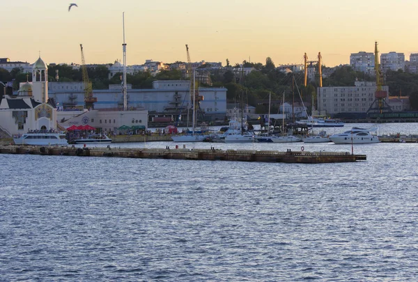 Odessa Ukraine August 2018 Herrliche Aussicht Vom Meer Auf Den — Stockfoto