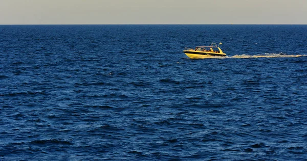 Одеса Україна Серпня 2018 Судно Прогулянок Відкритому Морі Вечорі Які — стокове фото