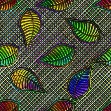 Parlak arkaplanda desensiz desen bırakır, 3d illüstrasyon