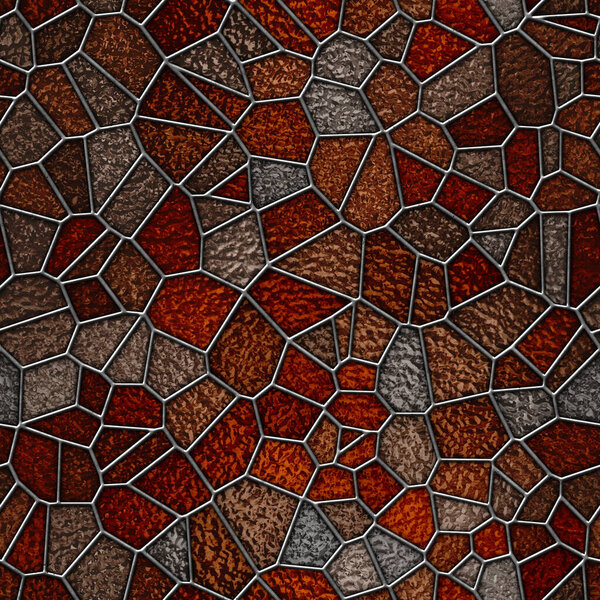 Бесшовная текстура витража с геометрическим рисунком для окон, цветное стекло, 3d иллюстрация