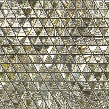 Parlak arkaplanda desensiz desen, cam doku, sanat deco, 3D illüstrasyon