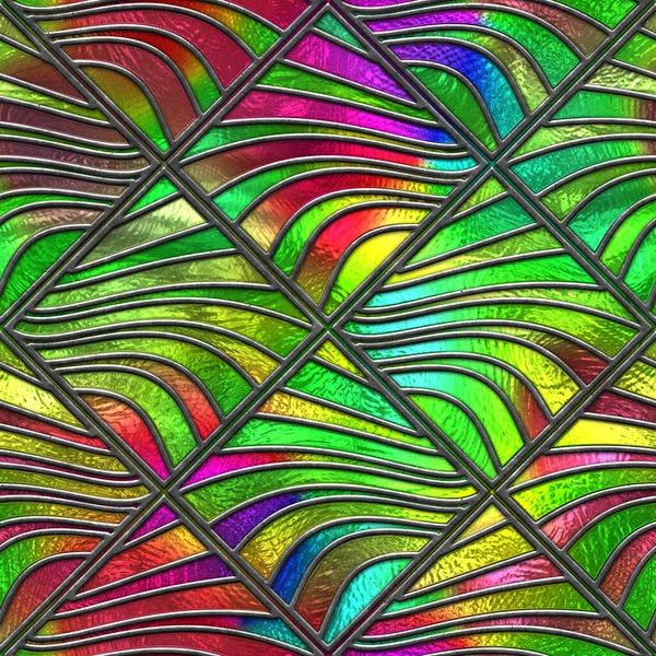 Witraże Bezszwowe Tekstura Geometrycznym Wzorem Dla Okna Kolorowe Szkło Ilustracja — Zdjęcie stockowe