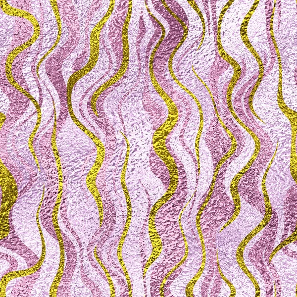 Geometriskt Mönster Sömlös Textur Ljus Bakgrund Guld Och Rosa Färg — Stockfoto