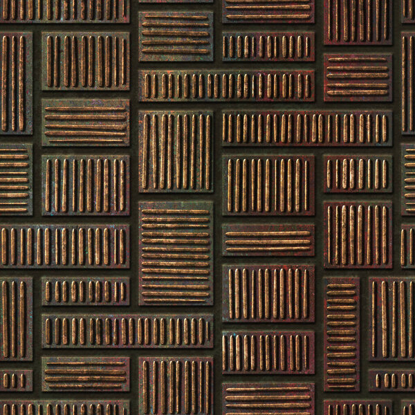 Бесшовная текстура с прямоугольным рисунком, метафорическими полосами, 3D-иллюстрацией, 3D-панелью
