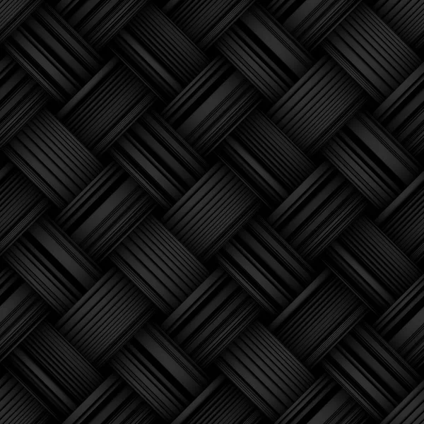 Seamless Texture Diagonal Stripes Pattern Weave Texture Black Color Illustration — Stock Photo, Image