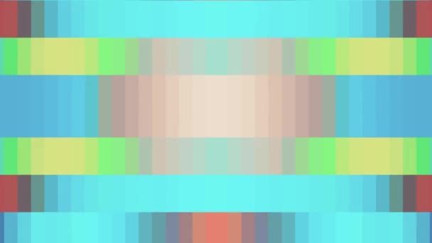 Blok van de abstracte pixel verplaatsen van naadloze loops regenboog kleur animatie achtergrond nieuwe kwaliteit universele beweging dynamische geanimeerde retro vintage kleurrijke vrolijke dans muziek video beelden — Stockvideo