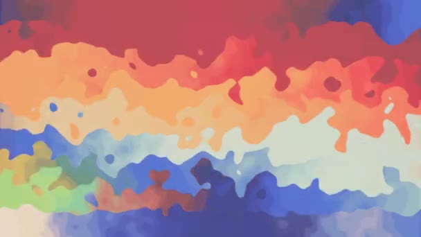 Digital turbulento abstracto arco iris color pintura mezcla lazo inconsútil abstracto animación fondo nuevo único calidad colorido alegre hermoso movimiento dinámico arte vídeo metraje — Vídeo de stock
