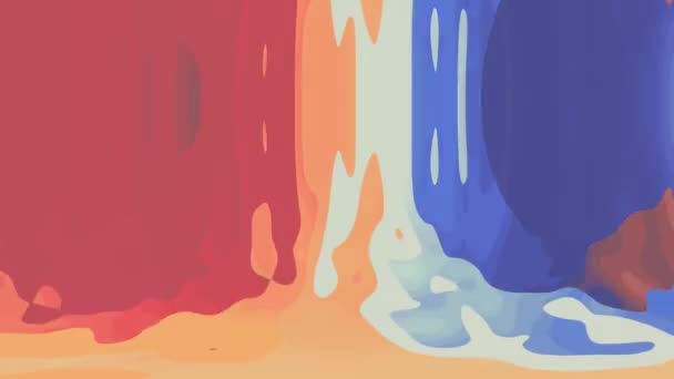 Turbulento Color Pintura Salpicadura Mezcla Blanco Abstracto Animación Fondo Nuevo — Vídeos de Stock