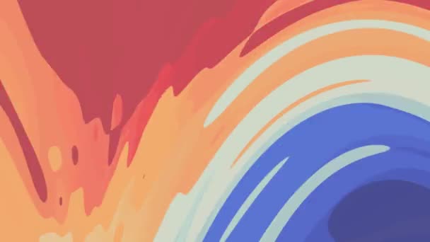 Digital turbulento abstrato arco-íris cor pintura mistura sem costura loop abstrato animação fundo nova qualidade única colorido alegre bonito movimento dinâmico vídeo metragem — Vídeo de Stock
