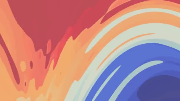 Digitala turbulenta abstrakt rainbow färg färg blandning sömlös loop abstrakt animation bakgrund nya unika kvalitet färgglada glada vackra motion dynamiska konst videofilmer — Stockvideo