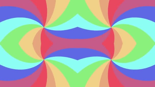 Okrasné kaleidoskop pohybující rainbow tvaru vzor animace pozadí bezešvá smyčka nové kvalitní retro vinobraní dovolená tvar barevné univerzální motion dynamický animovaný radostné hudební video záběry — Stock video