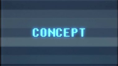 Retro videogame kavramı kelime metin bilgisayar tv arıza parazit gürültü ekran animasyon sorunsuz döngü yeni kalite evrensel vintage hareket dinamik animasyonlu arka plan renkli neşeli video m