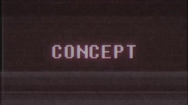 Retro videogame kavramı kelime metin bilgisayar tv arıza parazit gürültü ekran animasyon sorunsuz döngü yeni kalite evrensel vintage hareket dinamik animasyonlu arka plan renkli neşeli video m