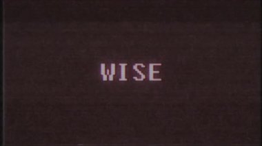 Retro video oyunu bilge kelime metin bilgisayar tv arıza parazit gürültü ekran animasyon sorunsuz döngü yeni kalite evrensel vintage hareket dinamik animasyonlu arka plan renkli neşeli video m