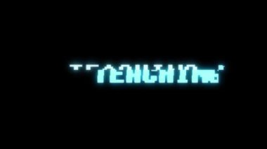 Retro videogame öğretim kelime metin bilgisayar tv arıza parazit gürültü ekran animasyon sorunsuz döngü yeni kalite evrensel vintage hareket dinamik animasyonlu arka plan renkli neşeli video m