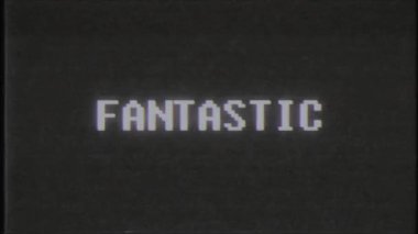 Retro video oyunu harika kelime metin bilgisayar tv arıza parazit gürültü ekran animasyon sorunsuz döngü yeni kalite evrensel vintage hareket dinamik animasyonlu arka plan renkli neşeli video m