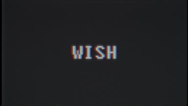 Retro videogame dilek kelime metin bilgisayar tv arıza parazit gürültü ekran animasyon sorunsuz döngü yeni kalite evrensel vintage hareket dinamik animasyonlu arka plan renkli neşeli video m