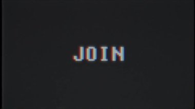 eski tv girişim ekrandaki Retro video oyunu metni... Yeni kalite evrensel vintage hareket dinamik animasyonlu arka plan renkli neşeli serin video görüntüleri