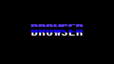 Retro videogame analog kelime metin bilgisayar tv arıza parazit gürültü ekran animasyon sorunsuz döngü yeni kalite evrensel vintage hareket dinamik animasyonlu arka plan renkli neşeli video m