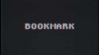 Retro videogame yer işareti kelime metin bilgisayar tv arıza parazit gürültü ekran animasyon sorunsuz döngü yeni kalite evrensel vintage hareket dinamik animasyonlu arka plan renkli neşeli video m